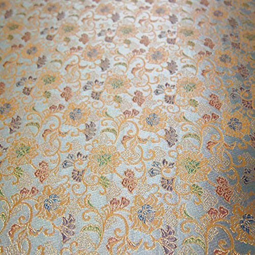 Fire-resistant Felt Mat for Buddhist Altars (Tang Flower Pattern, White-brown, with Border, Special Product B, 105 X 50 Cm)