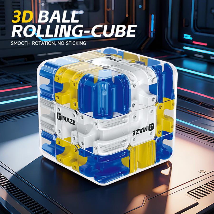 Puzzle Maze Cube, Large Labyrinth 3D Puzzle Maze Cube - Engaging Brain Teaser Toy, Three-Dimensional Magic Cube Brain Teaser Bal