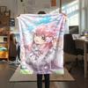 1PC The 100 Girlfriends Print Flannel Blanket, High quality All Seasons, Home Decor, Warmth and Comfort, Perfect for Christmas Gifts