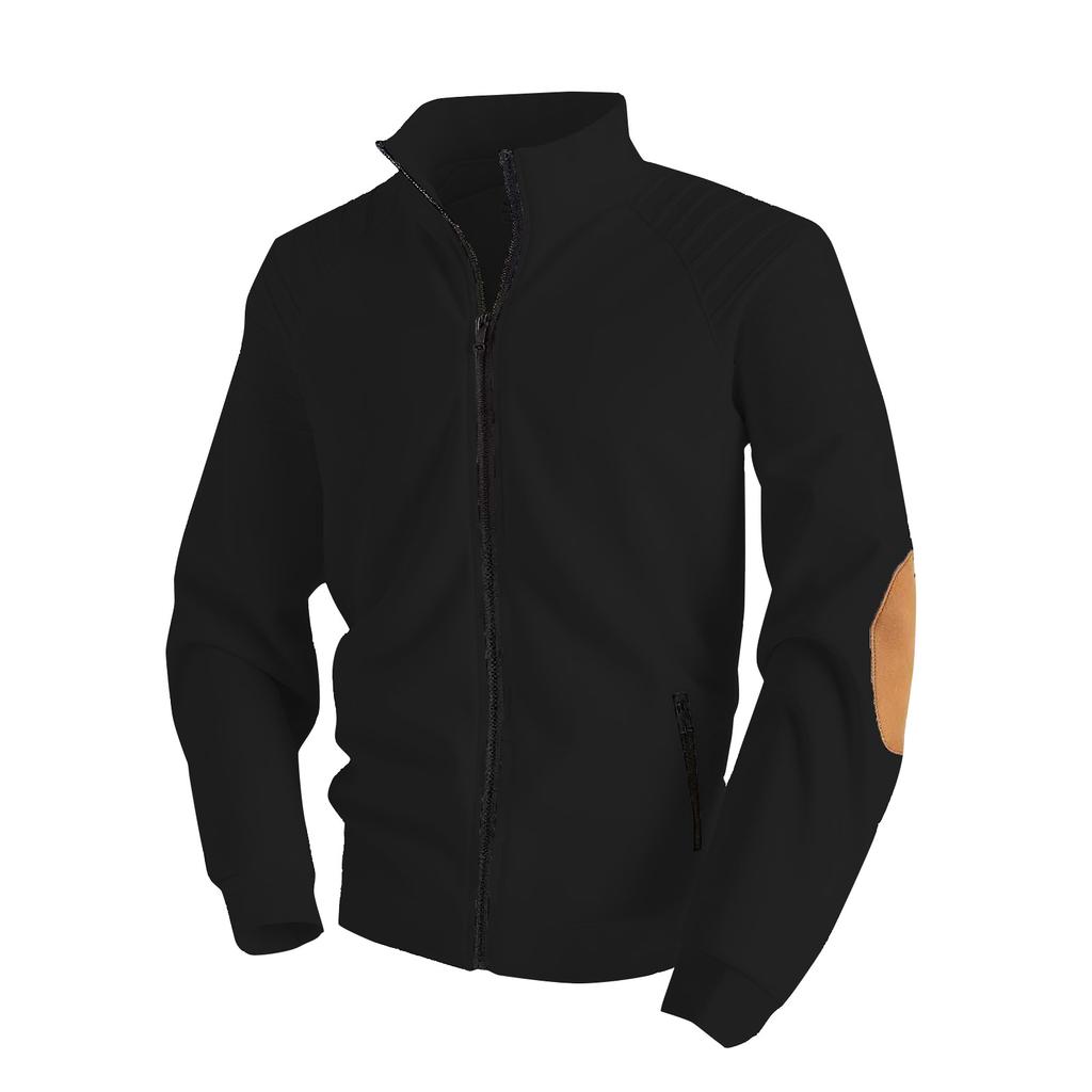 Men's Winter Solid Color Zipper Jacket Men's Casual Fashion Cardigan