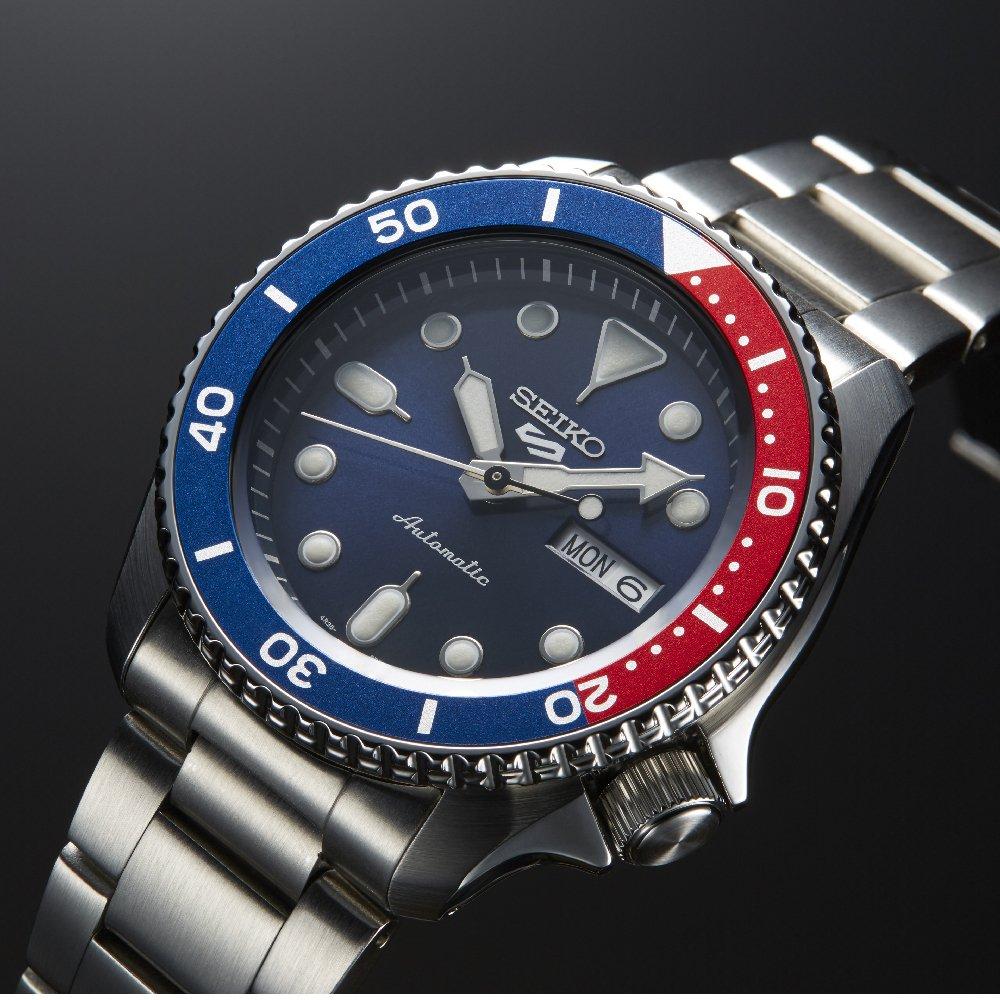 Seiko 5 Sports SRPD53K1 Herren-Automatikuhr mit blauem Zifferblatt