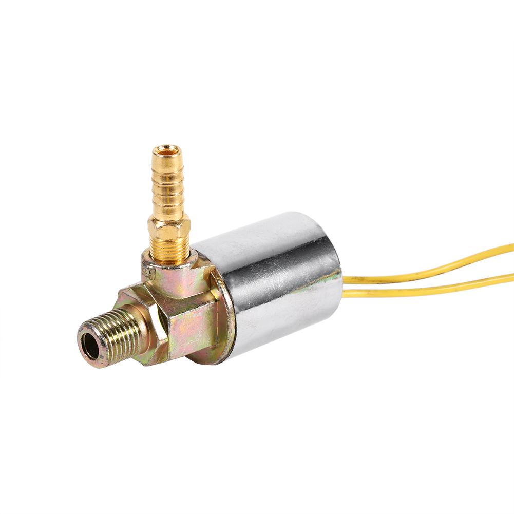 24V Electric Solenoid Valve Heavy Duty Horn Copper Zinc Alloy 1 Celsius 4 Inch NPT Male for Truck Systems Glossy Silver . X 3cm