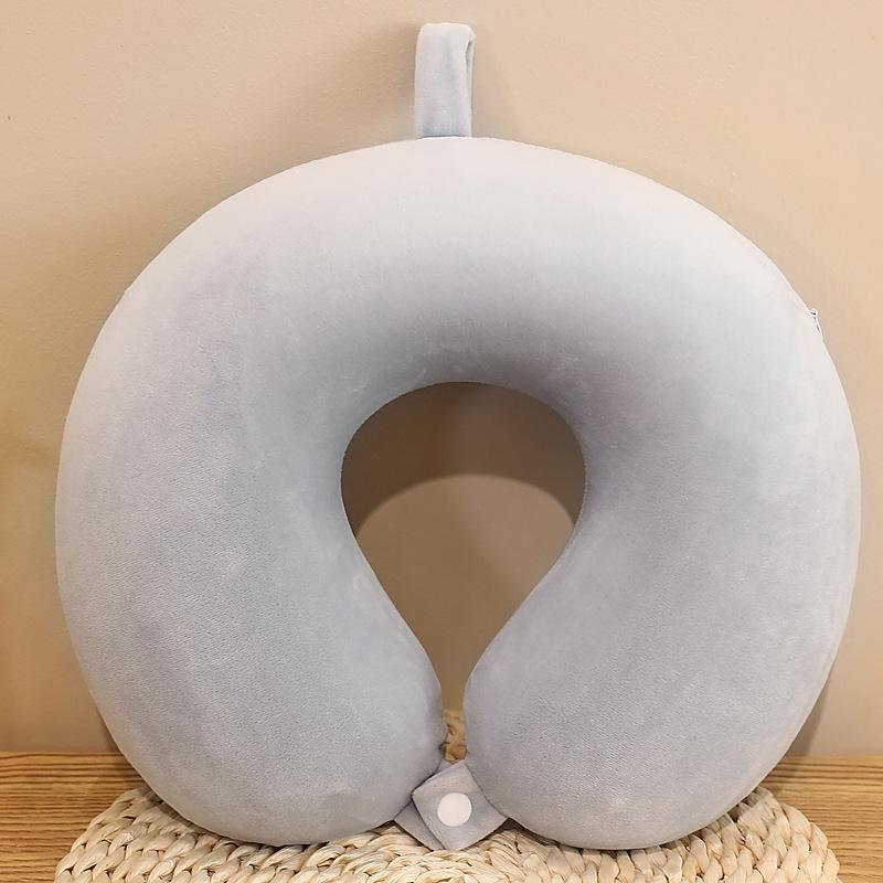 U-Shaped Memory Foam Neck Support Pillow for Travel and Office