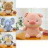 Cartoon Elephant Plush Stuffed Animal With Long Fur Soft Toy For Kids Room Decor