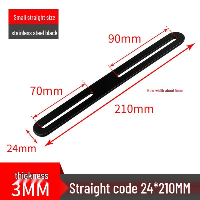 Stainless Steel 90° Movable L-Shaped Corner Bracket with Long Hole for Shelf Support