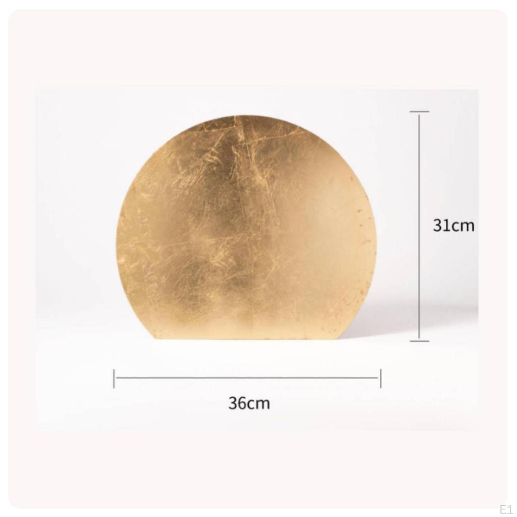 Metal Decorative Plate Flat Golden Base Foil