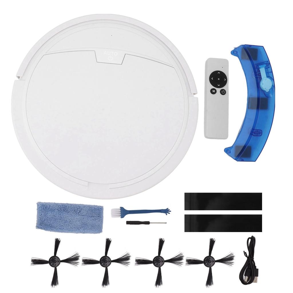 Ultra Thin Fully Automatic Robot Vacuum Cleaner Smart Robotic Vacuum Cleaner for Dust Hair Fluff Black With Water Tank 32x35 Cm