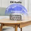 Desktop Electronic Alarm Clock Bluetooth Wireless Audio Mini LED Mirror Digital Clock Mobile Phone Speaker Gift Stereo FM Radio