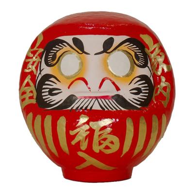Shigeta Hergestellt in Traditioneller Handwerkskunst 17cm Größe für Familie Gut und Daruma, Japan, Takasaki, Japan, Figur, Groß, 4, Rot, Sicherheit, Glück, Wohlstand,