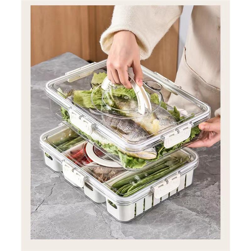 Refrigerator Organizer Food Grade Freshness Special Kitchen Fruit Meat Freezer Storage Organizer