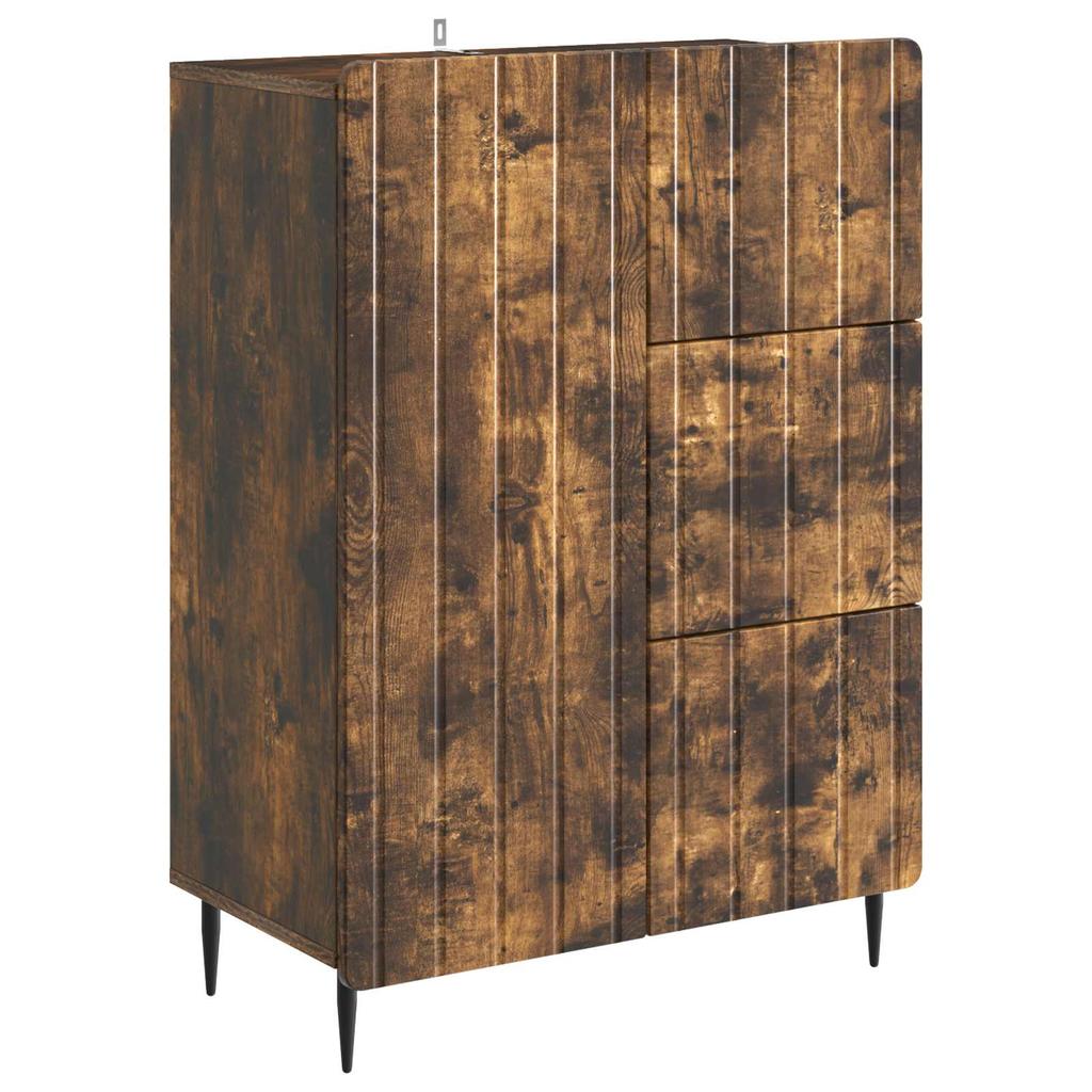 Sideboard Smoked Oak 66 x 34.5 x 91.5 cm Particleboard