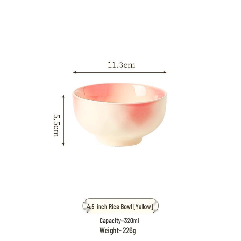 2025 Stylish Pink Ceramic Tableware Set: Elegant Plates and Deep Fruit Bowls