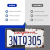 License Plate Frame, 4 Holes Rustproof Aluminum Alloy Car Tag Frame with Screws Caps, Heavy Duty License Plate Holder Exterior Accessories for Most