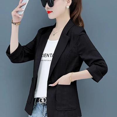 Casual Blazer Lightweight Sun Protection Jacket Women Breathable Thin Short Spring  Suit Petite