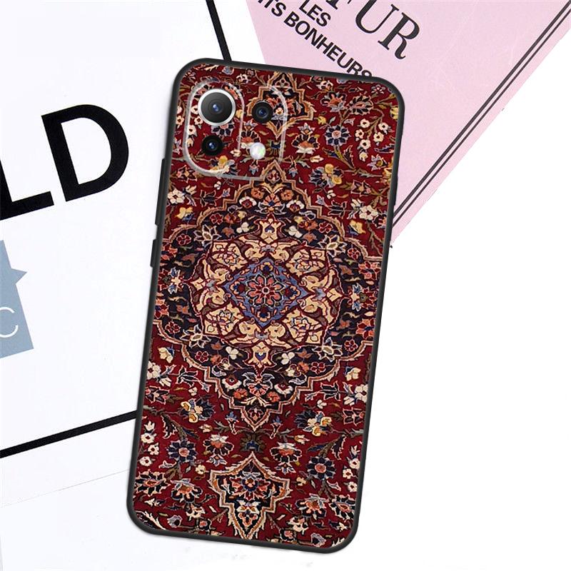 Persian Carpet Floral Pattern Case For Xiaomi 17 Pro Max 14 15 Ultra 13T 14T 15T Pro POCO F8 F7 F5 F6 X5 X6 X7 Pro Cover