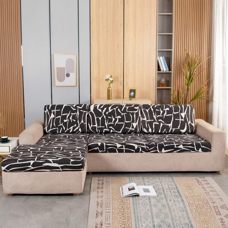 1 Stück Elastischer Sofasitzkissenbezug Stuhlbezug Stretch Waschbar Abnehmbarer Überwurf 1/2/3/4 Sitzer Spandex Bedruckter Sofaschutz