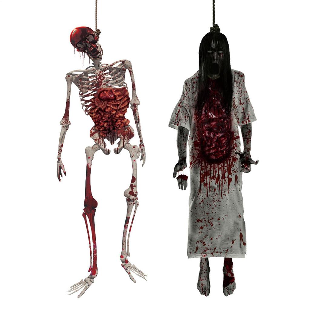 Halloween Window Stickers Suspending Corpse Halloween Window Decorations Stickers Spooky Wall Stickers Glass Window Decals