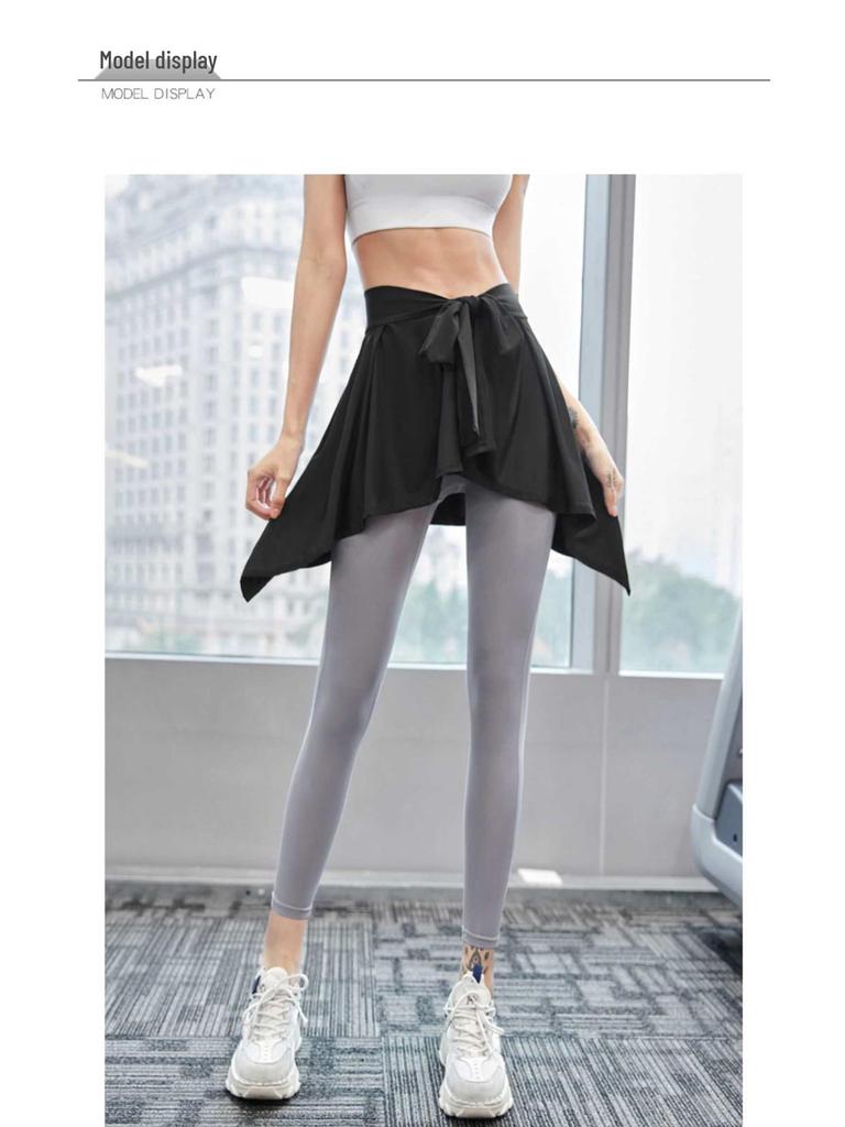Women's Yoga Skirt with Hip-Cover and Anti-Exposure Design