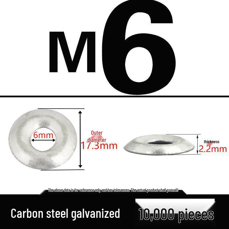 M4 M5 M6 Galvanized Fish Eye Concave-Convex Bowl-Shaped Washer for Screws and Rivets