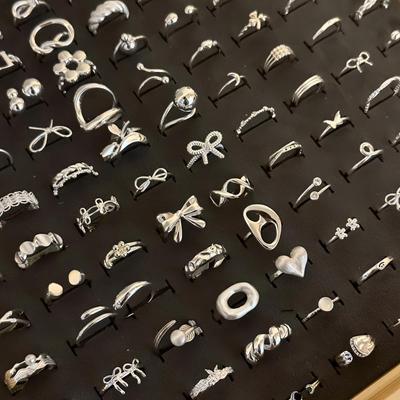 Anello Minimalista da Donna in Argento Sterling 925, Inossidabile, Anello Aperto di Alta Gamma per Dito Indice di Coppia