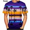 Classic Coconut Tree 3D Printed Couple T Shirt Men Women Hawaii Vacation Party Casual Fashion T-shirt Kid Street O-neck Tee Tops