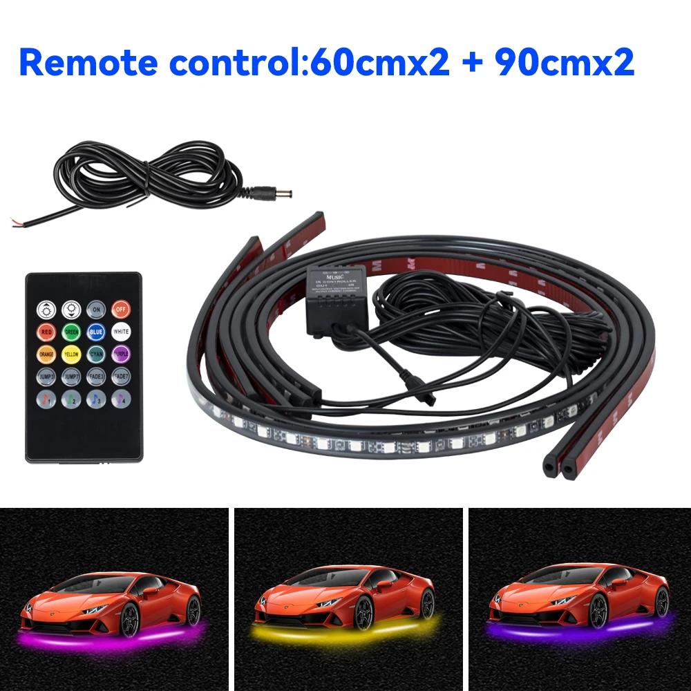 

Car LED Light Underglow Strip Light LED Underbody Remote APP Control RGB Neon Lights Atmosphere Lamp for Auto Decoration