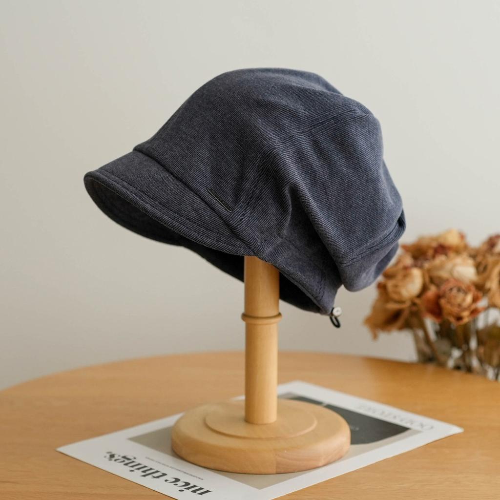 Korean lazy wind stack hat plain face simple face small pullover hat women's autumn and winter versatile solid color cold hat newsboy hat