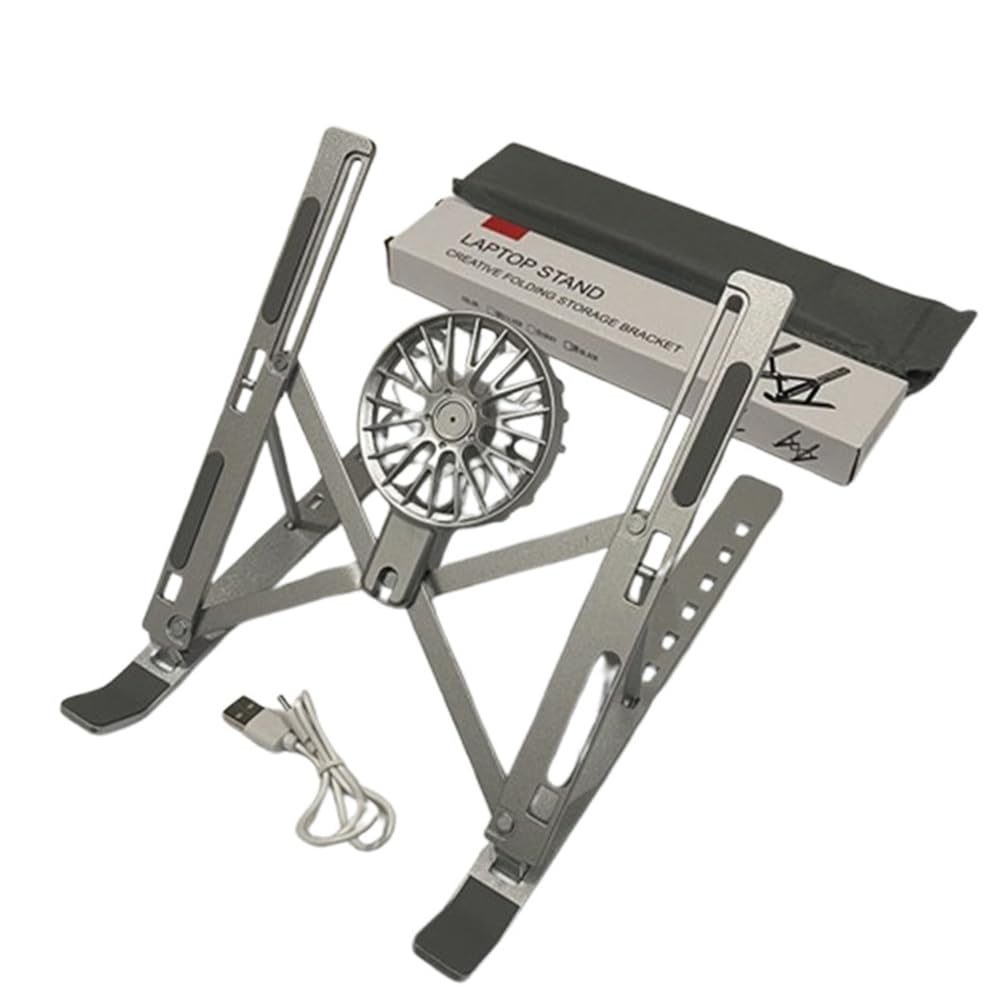

Foldable laptop stand with adjustable height and wrist powerful cooling and a removable 2025 LumiDiecast ergonomic design for improved posture and