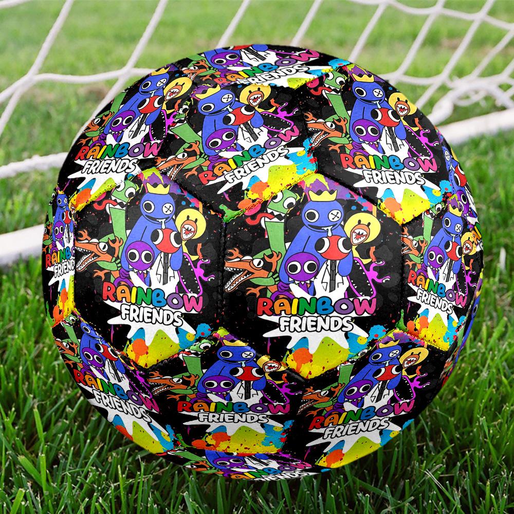 Piłka nożna Rainbow Friends Print Rozmiar 5, Standardowa piłka nożna na mecze i treningi sportowe, Idealny prezent dla fanów piłki nożnej