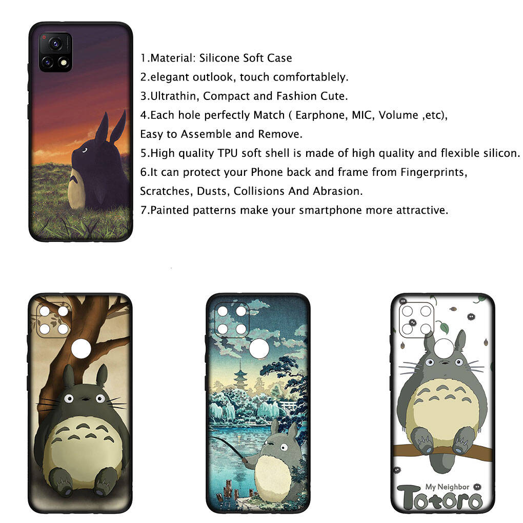 Чохол для iPhone 17 16 15 Xiaomi Poco Redmi Note 14 13 12 11 Pro Max 9 16e Samsung Galaxy S25 S24 S23 A05 A56OPPO Huawei Аніме Тоторо Чохол для телефону