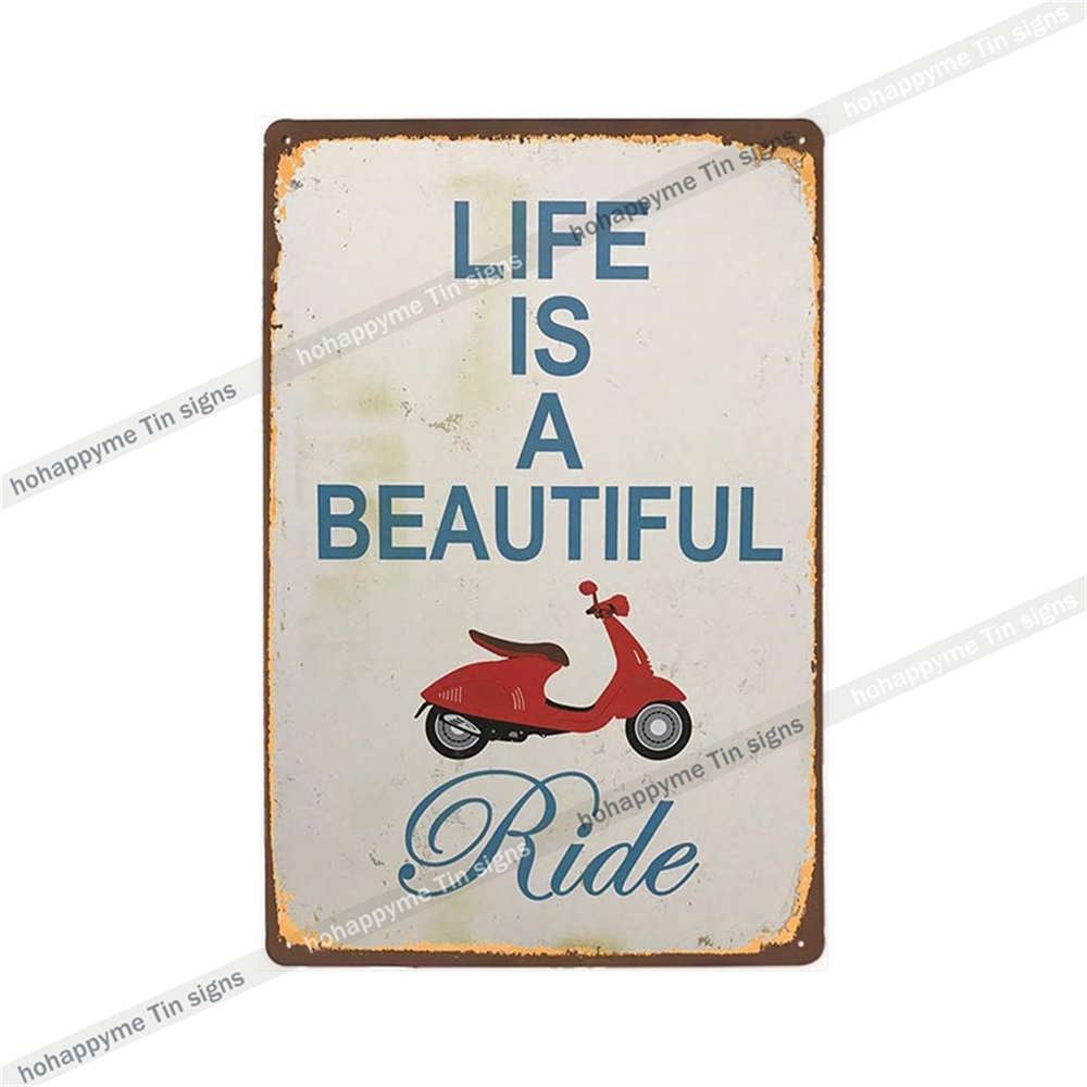 Lambretta Motor Vintage Metal Sign Plaque Decoration Motorcycle Garage Bar Wall Art Poster Plate Home Decor 20x30cm