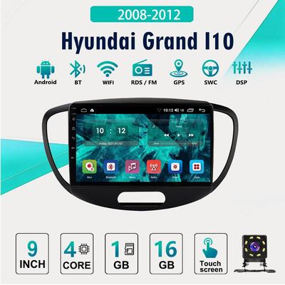 2Din Android Car-Play Car Radio,Hyundai Grand I10 2008-2012,Multimedia Player Head Unit Stereo GPS Navigation BT WIFI,1+16GB