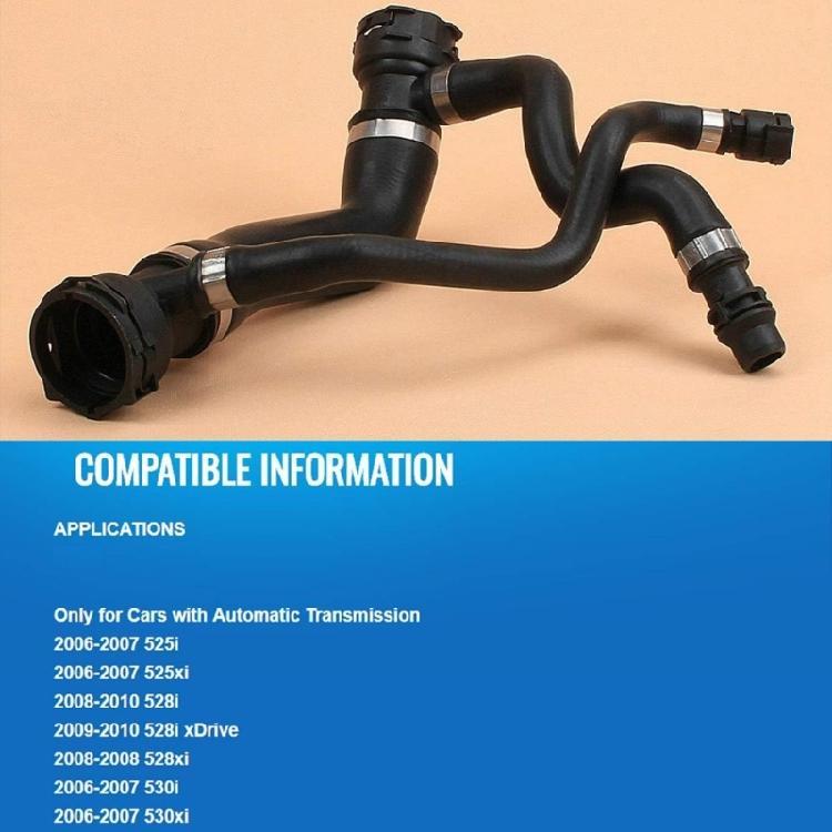 Cooling Water Hose Inlet Pipe For E60 530D 17127546064 Water Tank Radiator Tube