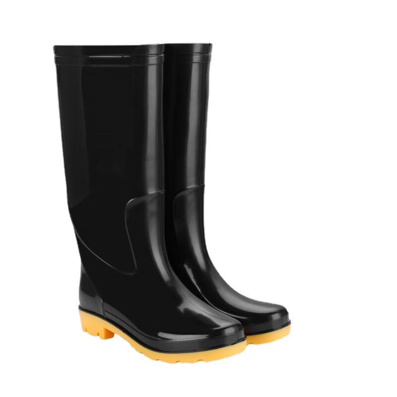 DAXTE Herren Rutschfeste Arbeits-Regenstiefel mit Fleece-Futter