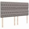 Vidaxl Letto Continentale Con Materasso, Taupe, Tessuto, 180X200 Cm