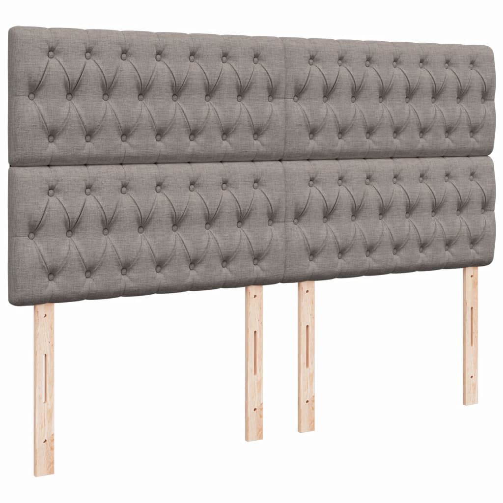 Vidaxl Letto Continentale Con Materasso, Taupe, Tessuto, 180X200 Cm