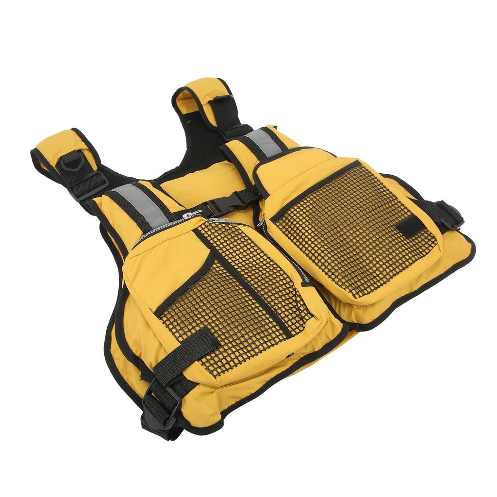 Fishing Vest Backpack Adjustable Breathable Outdoor Fishing Vest Yellow Free Size