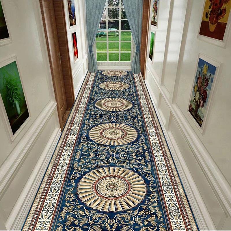 Living Room Retro Floor Mat Carpet Bedroom Full Bed Bedside Crawling Mat Coffee Table Entrance Door Mat