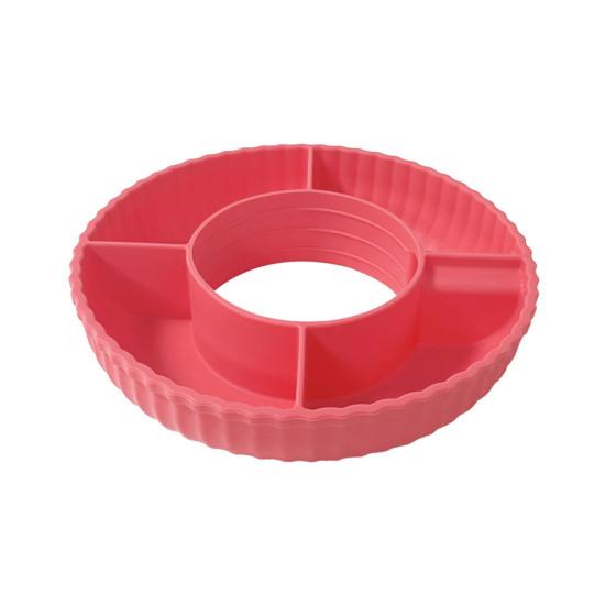 Snack Bowl Silicone Snack Platter for 40 Oz Cups Reusable Snack Tray 4-Compartment Snack Container for Cup Accessories Easy To Clean Serving
