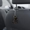 2 PCS Cute Mini Cat Pendant Acrylic Bag Hanging Creative Black Kitten Keychain Girls Women