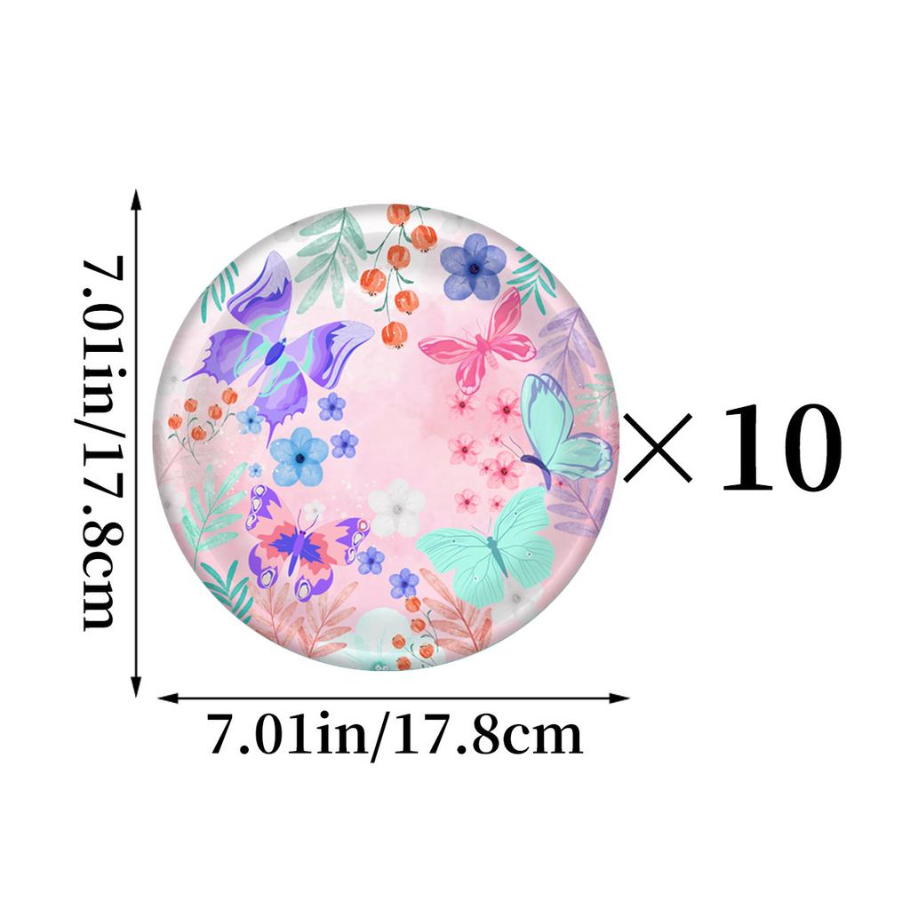 Spring Children'S Girl Birthday Party Decoration Butterfly Theme Paper Cup Paper Plate Knife Fork Spoon Set