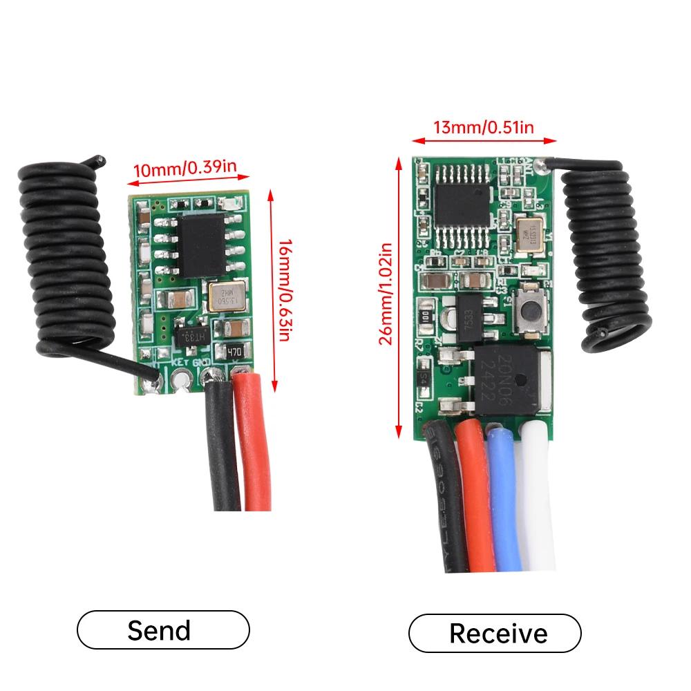 DC 1V-11V Wide Voltage Universal RF Module Miniature Wireless Transmitter-Receiver Module 111MHZ