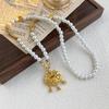National Style Ping An Ruyi Lock Tassel Pearl Necklace Women'S Long Sweater Chain Retro Pendant Cheongsam Accessories