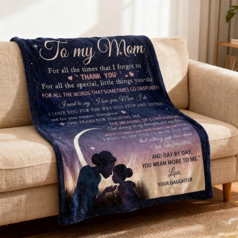 Portable Birthday Girls Blanket Lightweight Polyester Blanket Bed Decors For Travel Camping And Outdoor Activity