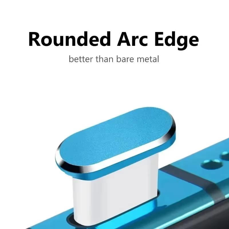 Metal Type C Anti Lost Dust Plugs Lightweight Dustproof Port Covers for Android Phones Laptops Tablets Students Gifts