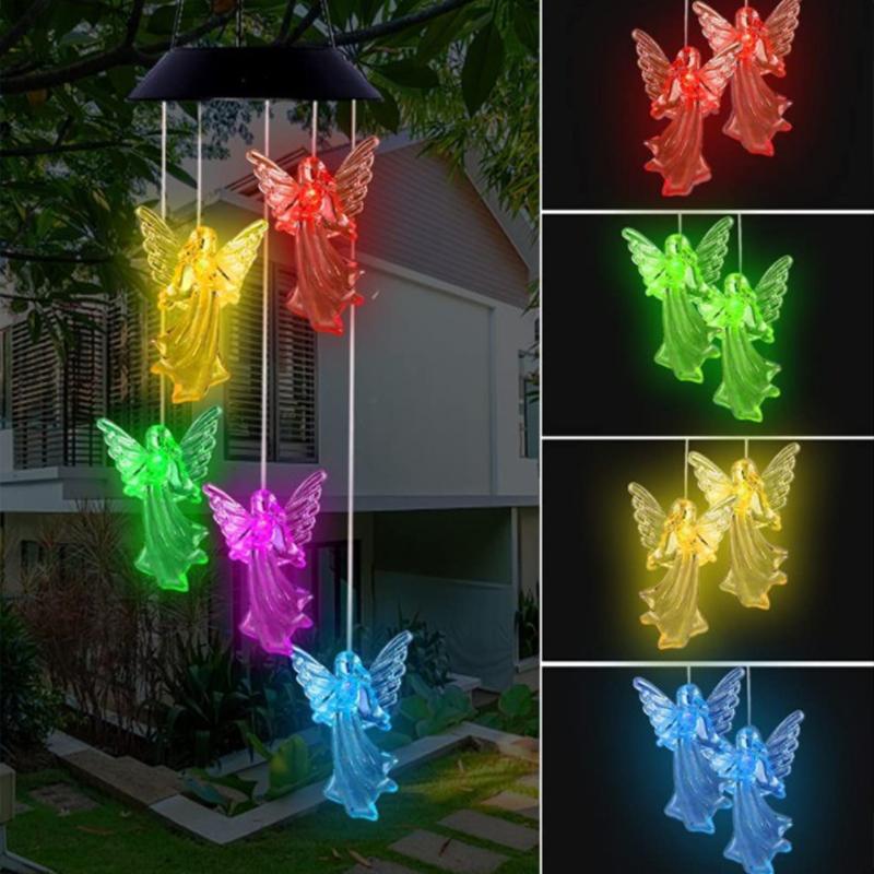 

Светодиодный солнечный перезвон ветра хрустальный шар Колибри перезвон ветра изменение цвета водонепроницаемый подвесной солнечный светильник для дома и сада Style F