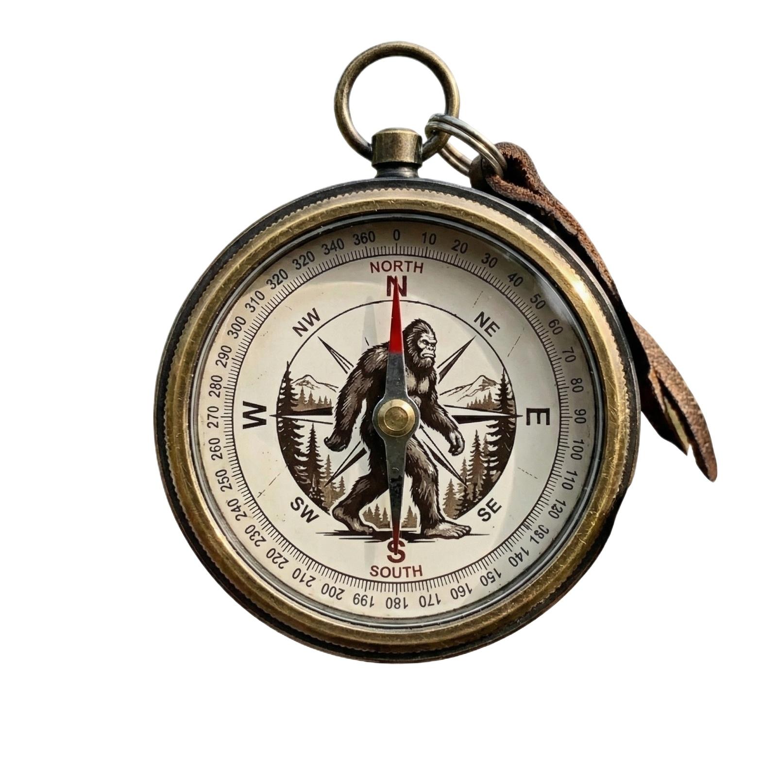 

Compass, Vintage Metal Compass, Outdoor Navigation Tool, Portable Compass, For Camping Hiking Fishing One Size
