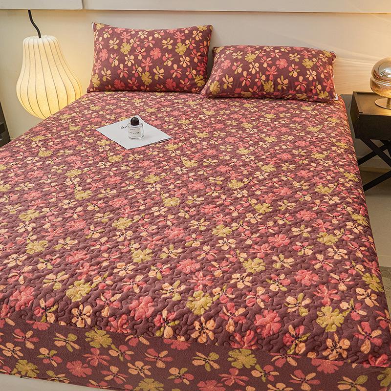 New Thickened Quilted Fitted Sheets, Mattress Protectors, Bed Covers, Single-piece Household Anti-slip Sheets