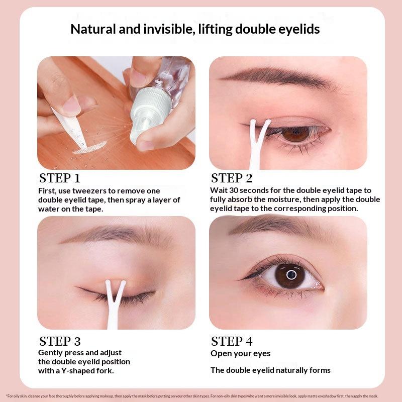 300 Patches Waterproof Invisible Lace Eyelid Sticker S/L Fold Double Eyelid Tape Glue Free Mesh Type Eye Lift Strips Women