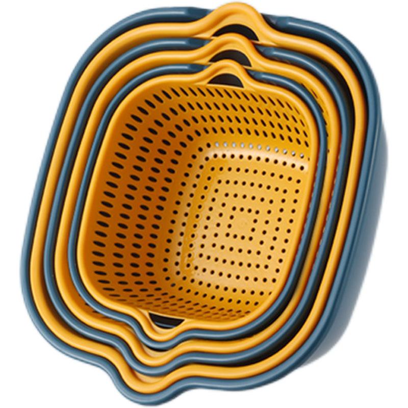 Kitchen Plastic Drainage Basket, Washing Basket Storage, Filter Screen, Drain, Vegetable and Fruit Cleaning Tools,storage Basket
